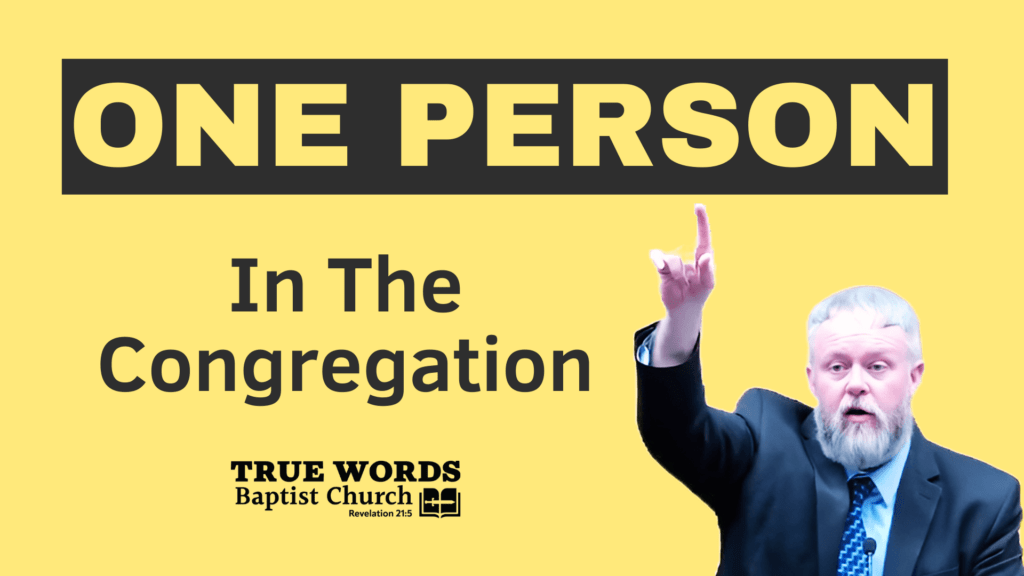 One Person In The Congregation