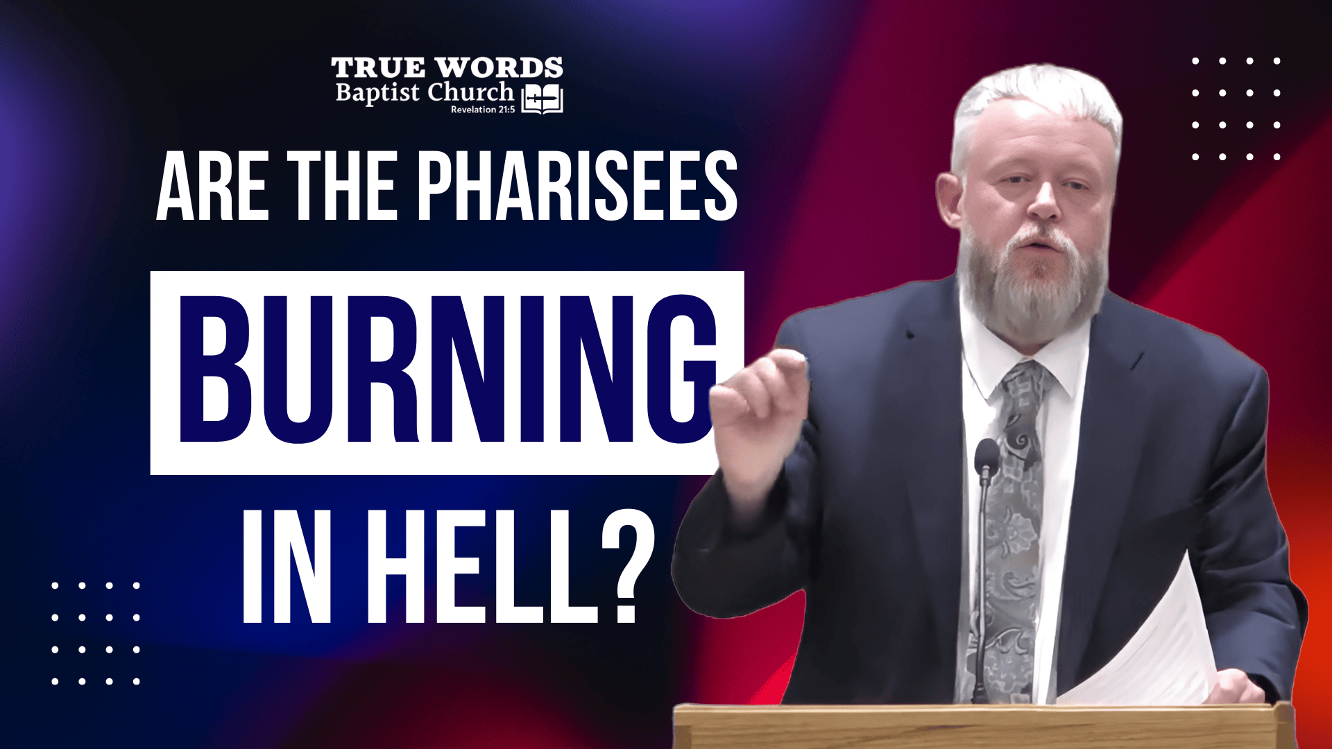 Zero Righteousness: Why the Pharisees are Burning